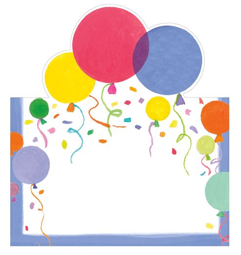 Balloons and Confetti Place Cards