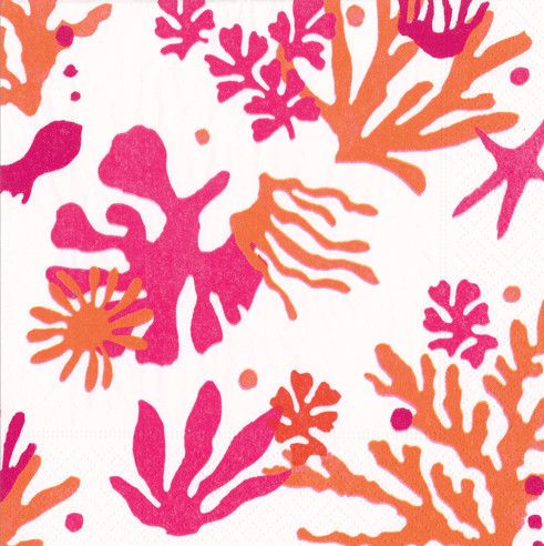 Matisse Coral Orange Cocktail Napkin - 20 Per Package