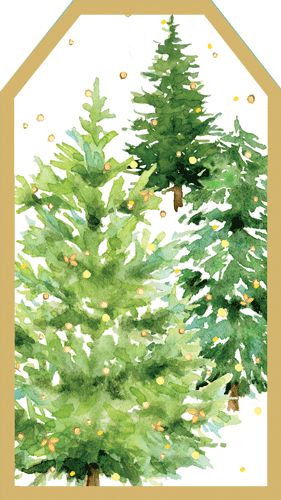 White Christmas Foil Hanging Gift Tag 4 Pack
