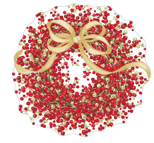 Pepperberry Foil Christmas Ornament Tag w/ Header 4 Pack
