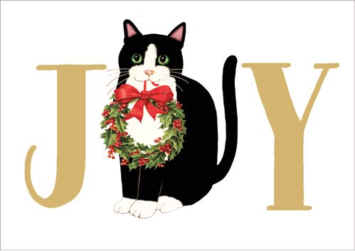 Joy Cat Christmas Cards Boxed - 15 Cards &amp; Envelopes