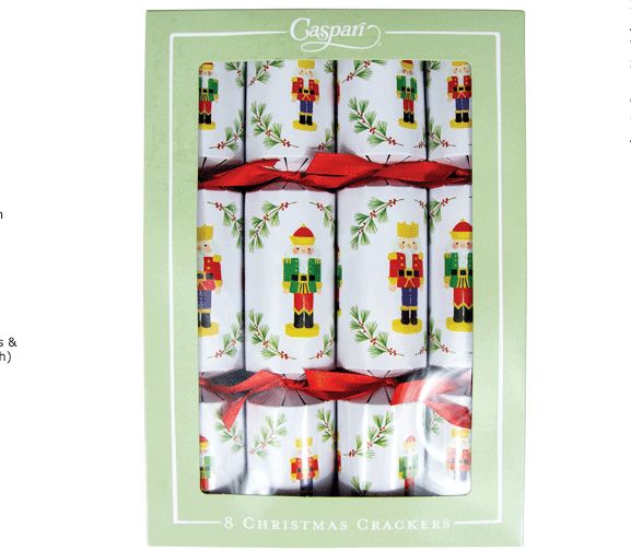 Little Nutcracker Christmas Crackers -10 Inch Long/8 included
