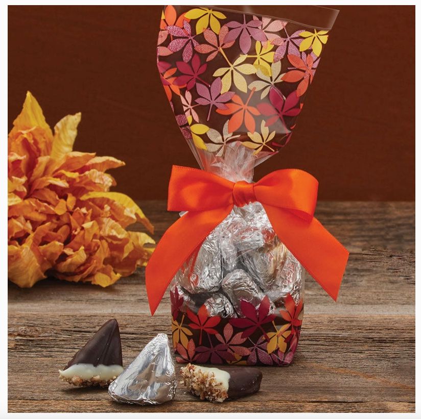 Fall Leaves Cello Bag with 12 Dark Sloops