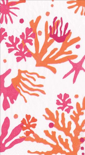 Matisse Coral-Orange Guest Towel Napkins