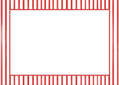 Red Pinstripe Adhesive Labels - 12 Per Pack