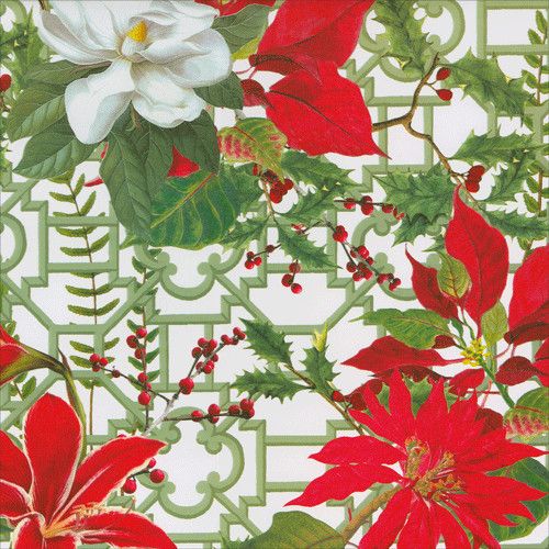 Christmas Garden White Roll Wrap