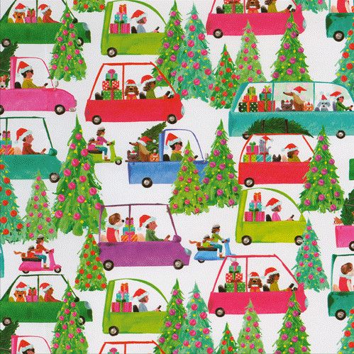 Christmas Tree Shopping Gift Wrapping Paper