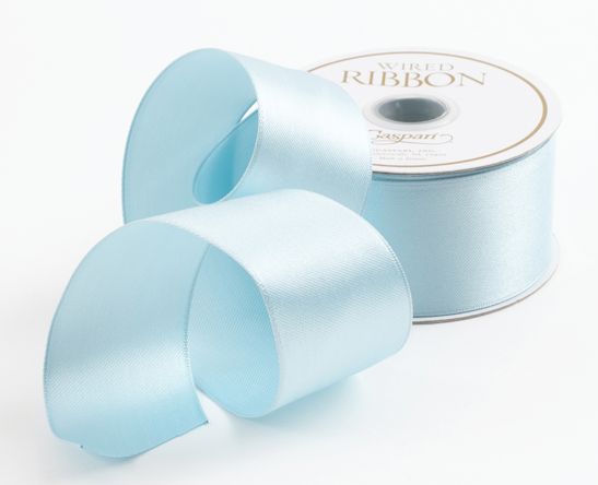 Solid Light Blue Satin Ribbon - 9 Yard Spool