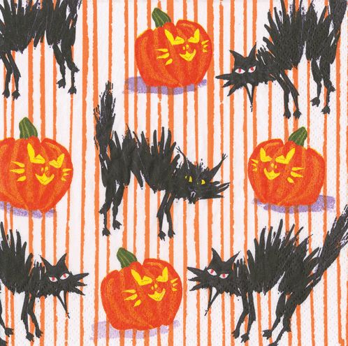 Halloween Cats Lunch Napkin - 20 Per Pack