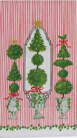Eloise Red -Guest Towel