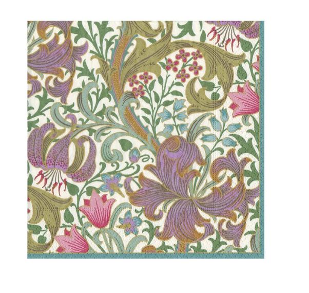 Golden Lily Ivory Cocktail Napkins - 20 Per Package