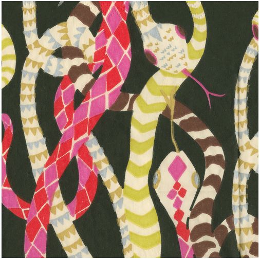 Serpentine Black Cocktail Napkins - 20 Per Package