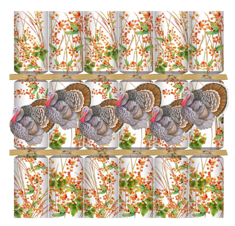 Turkey And Berries Celebration Crackers - 6 Per Box