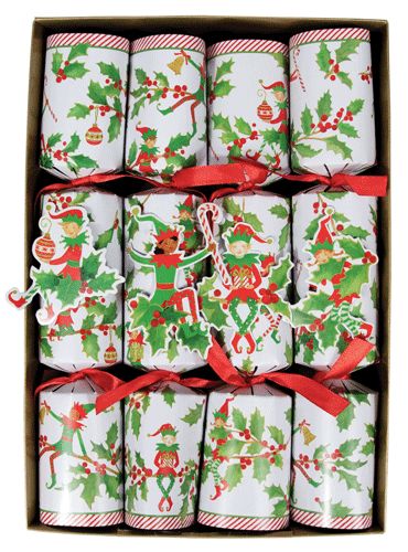 Jingle Elves Christmas Crackers - 8 Per Box