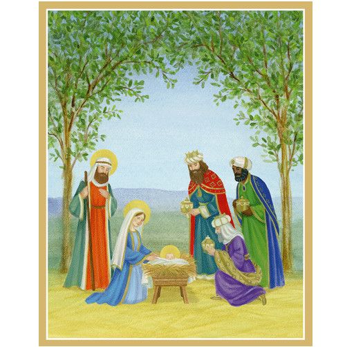 Nativity Scene Christmas Card Set - 15 Cards &amp; 16 Envelopes