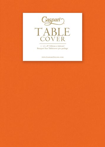 Paper Linen Solid Table Cover in Tangerine - 1 Each