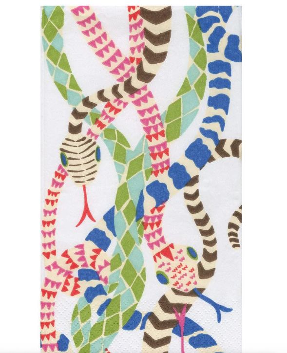 Serpentine White Guest Towel Napkins - 15 Per Package