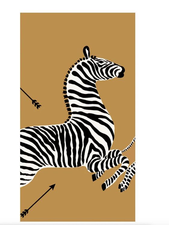 Zebras Gold Guest Towel Napkins - 15 Per Package