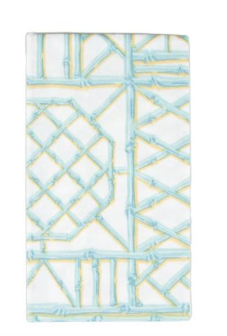 Bamboo Screen Robin's Egg Paper Linen Guest Towel Napkins - 12 Per Package