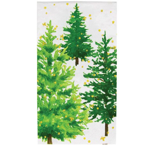 White Christmas Paper Guest Towel Napkins - 15 Per Package