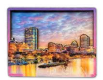 Boston Sunset Photo Bilevel Magnet