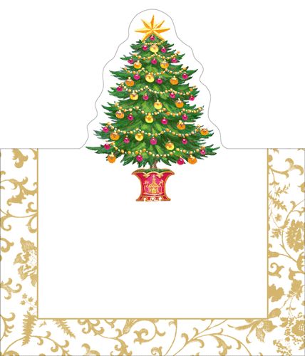 Gilded Tree Place Card Die-Cut Foil 8 Per Package