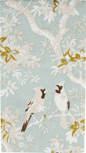 Scenic Songbirds Guest Towel in Celadon - 15 Per Package