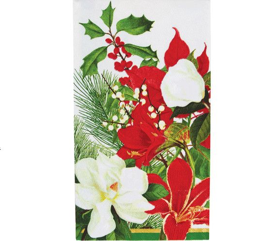 Christmas Garden Paper Guest Towel Napkins - 15 Per Package