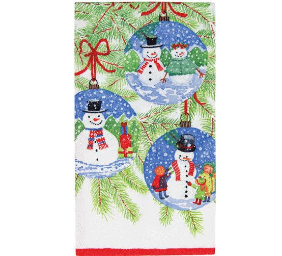 Snowman Ornaments Paper Guest Towel Napkins - 15 Per Package