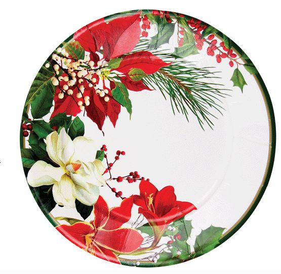 Christmas Garden Dinner Plates - 8 Per Package