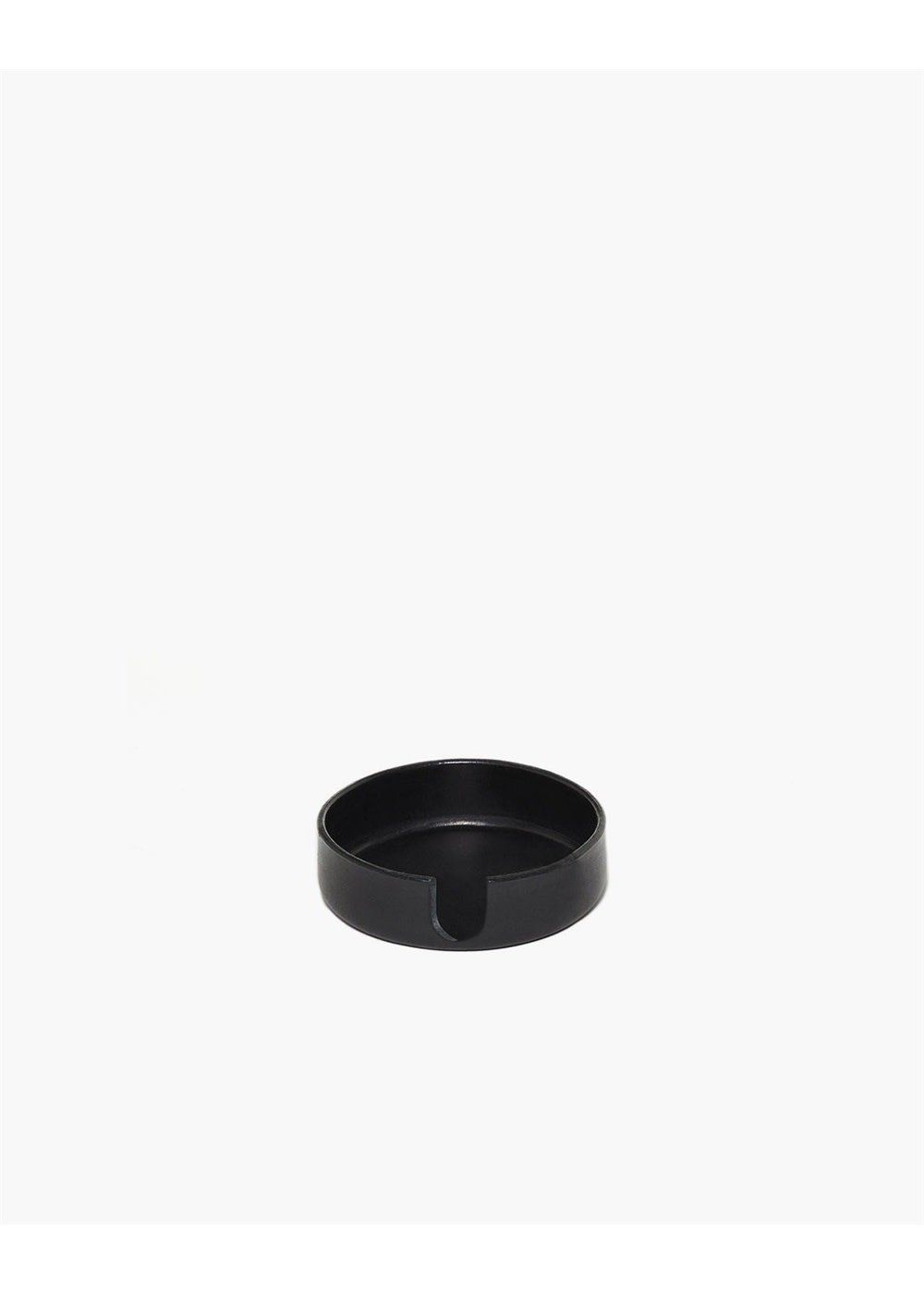 Kobon Leather Round Tray - Black