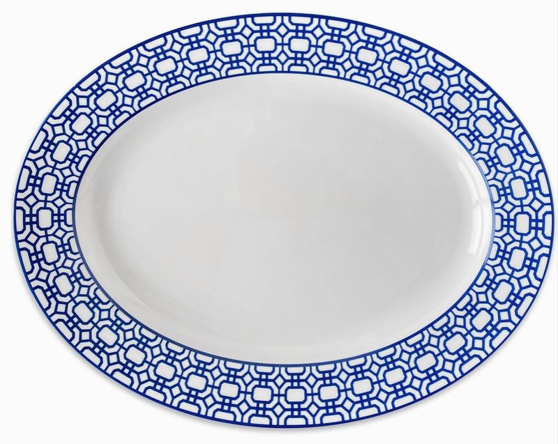 Newport Garden Gate Oval Rimmed Platter