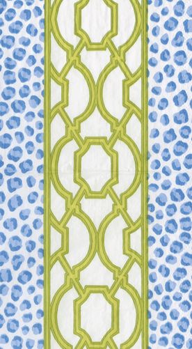 Knots and Spots Blue/green Guest Towels - 15 Per Package