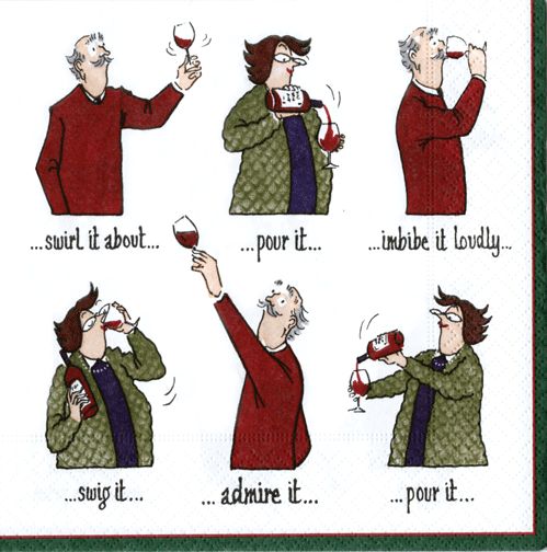 Wine Tasting Cocktail Napkins - 20 Per Package