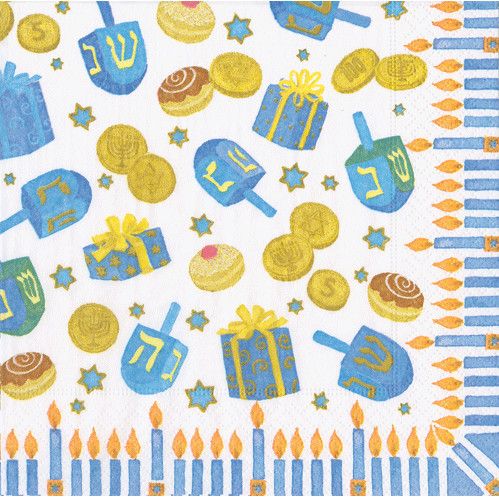 Dreidel, Dreidel, Dreidel Paper Cocktail Napkins - 20 Per Package