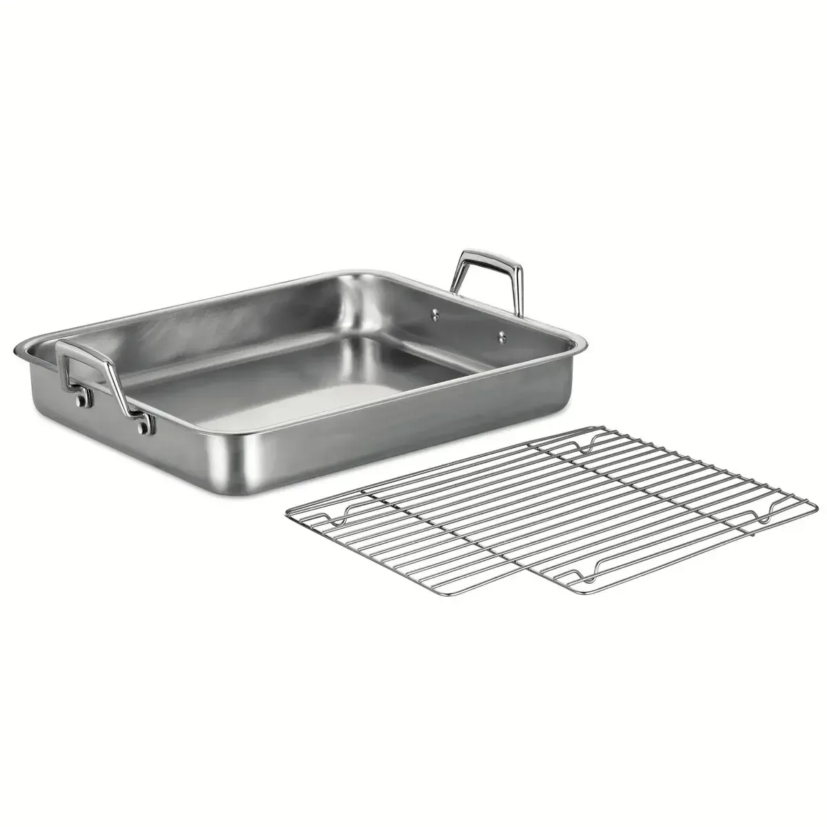 Prima 13.5" Stainless Steel Roasting Pan - Includes Basting Grill
