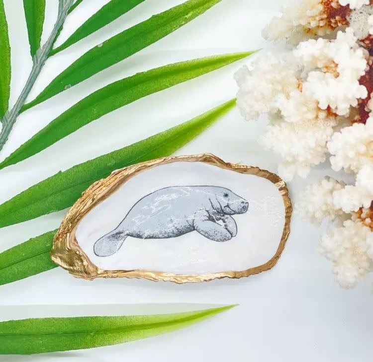 Manatee Oyster Trinket Dish