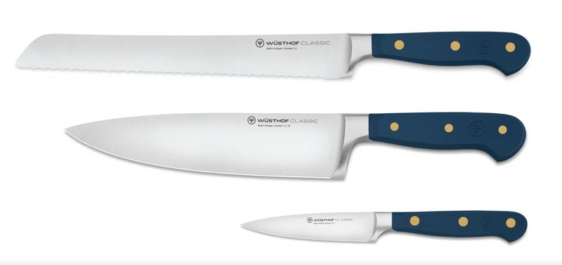 Classic Color 3-Piece Set 3.5" Paring,  8" Chef's, 9" Bread Wild Blueberry