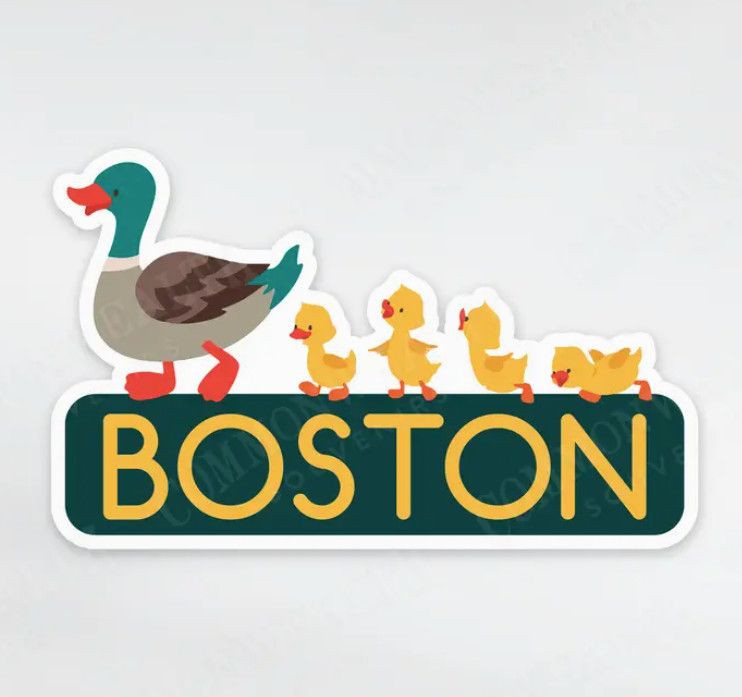 Boston Ducks Line Sticker