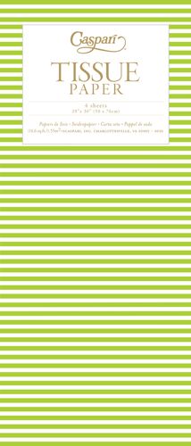 Mini Stripe Moss Green Tissue - 4 Sheets Included