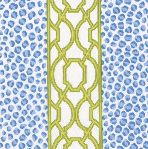 Knots and Spots Blue/green Cocktail Napkins - 20 Per Package