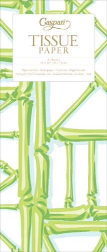 Bamboo Screen Moss Green Tissue - 4 Sheets Included