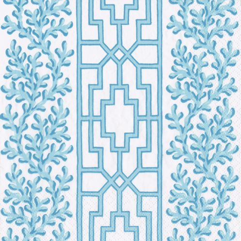 Coral and Trellis Robin's Egg Cocktail Napkins - 20 Per Package