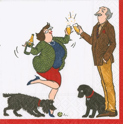 Bottoms Up Cocktail Napkins - 20 Per Package