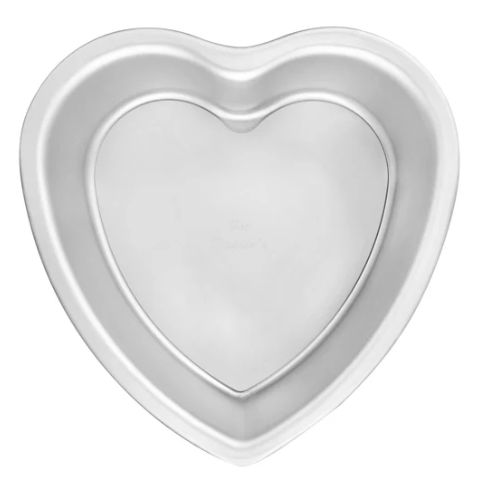 Aluminum Heart Cake Pan Removable Bottom 8" x 3"