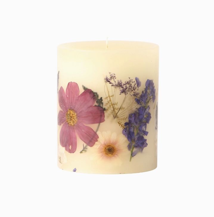 Small Round Botanical Candle - Roman Lavender