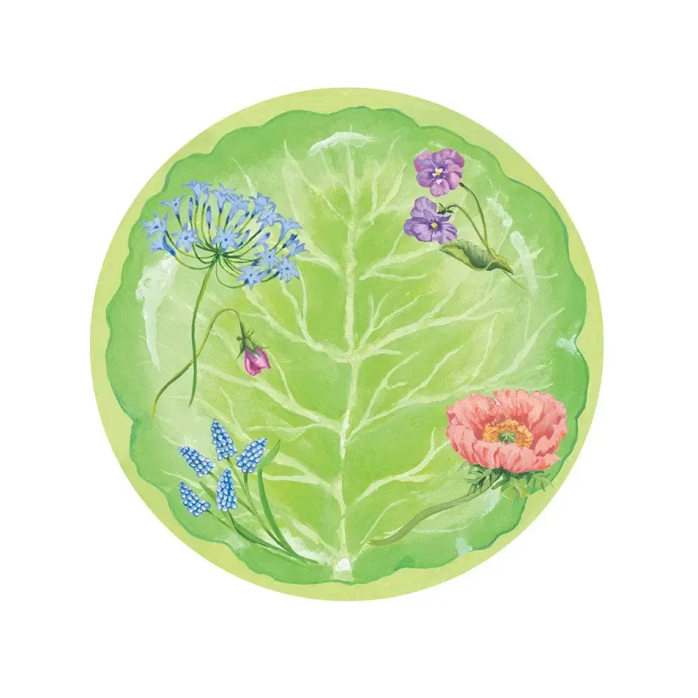 Floral Majolica Salad &amp; Dessert Plates - 8 Per Package