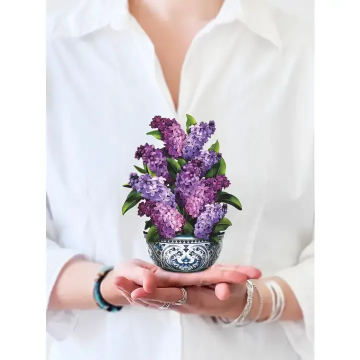 Mini Pop-Up Greeting Card Garden Lilacs