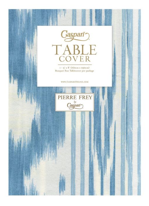 Toile De Nantes Blue Paper Linen Table Covers - 1 Each