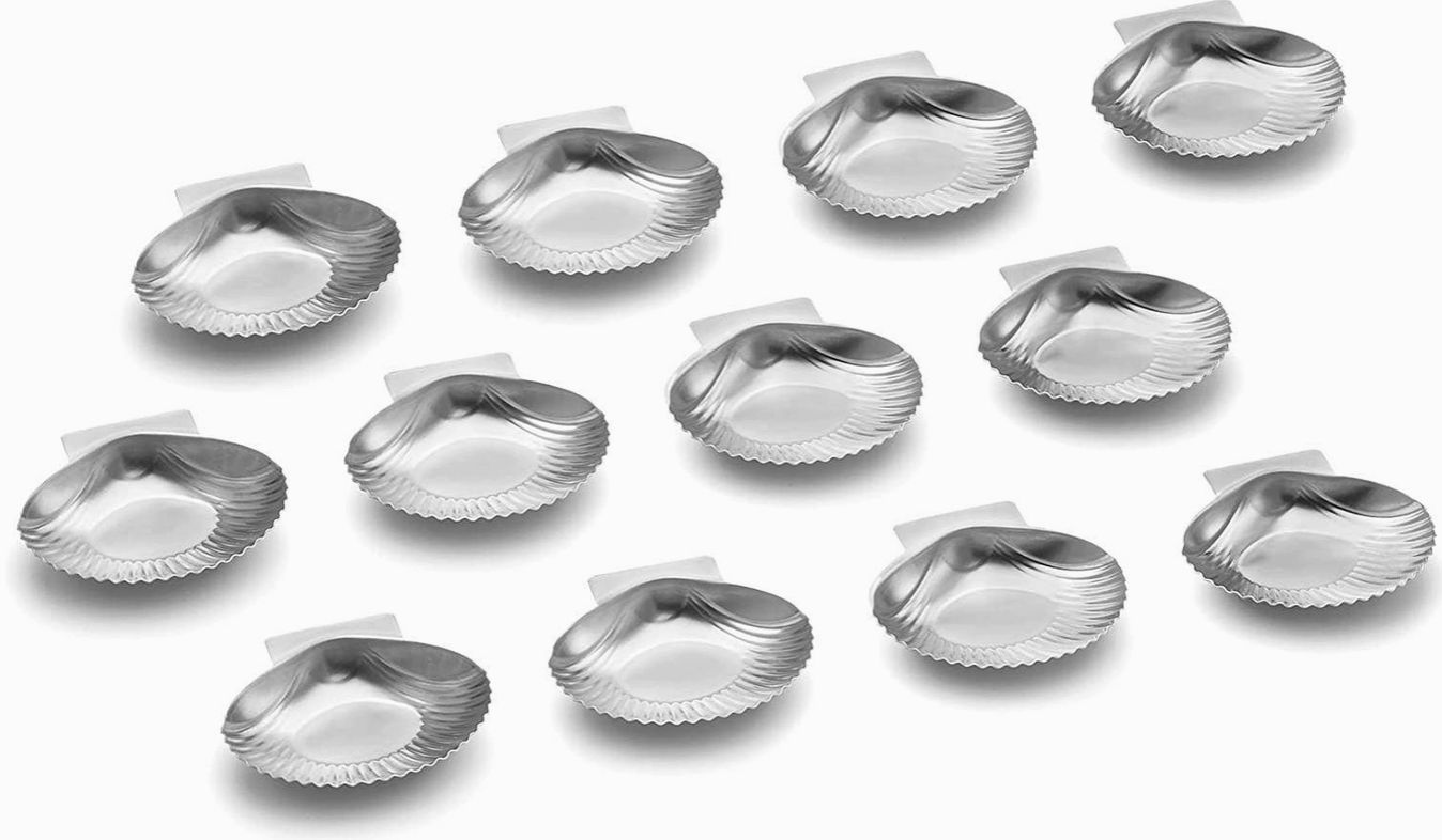 Outset Grillable Sea Shells, Set of 12, 3.25" X 3.5"